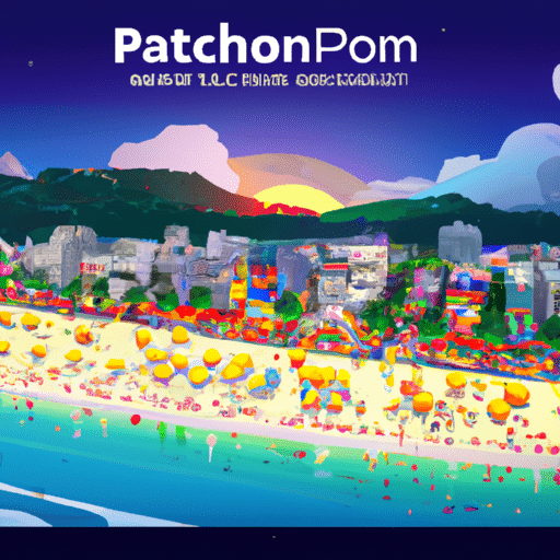 1. A panoramic view of Patong Beach bustling with tourists and brightly lit bars.